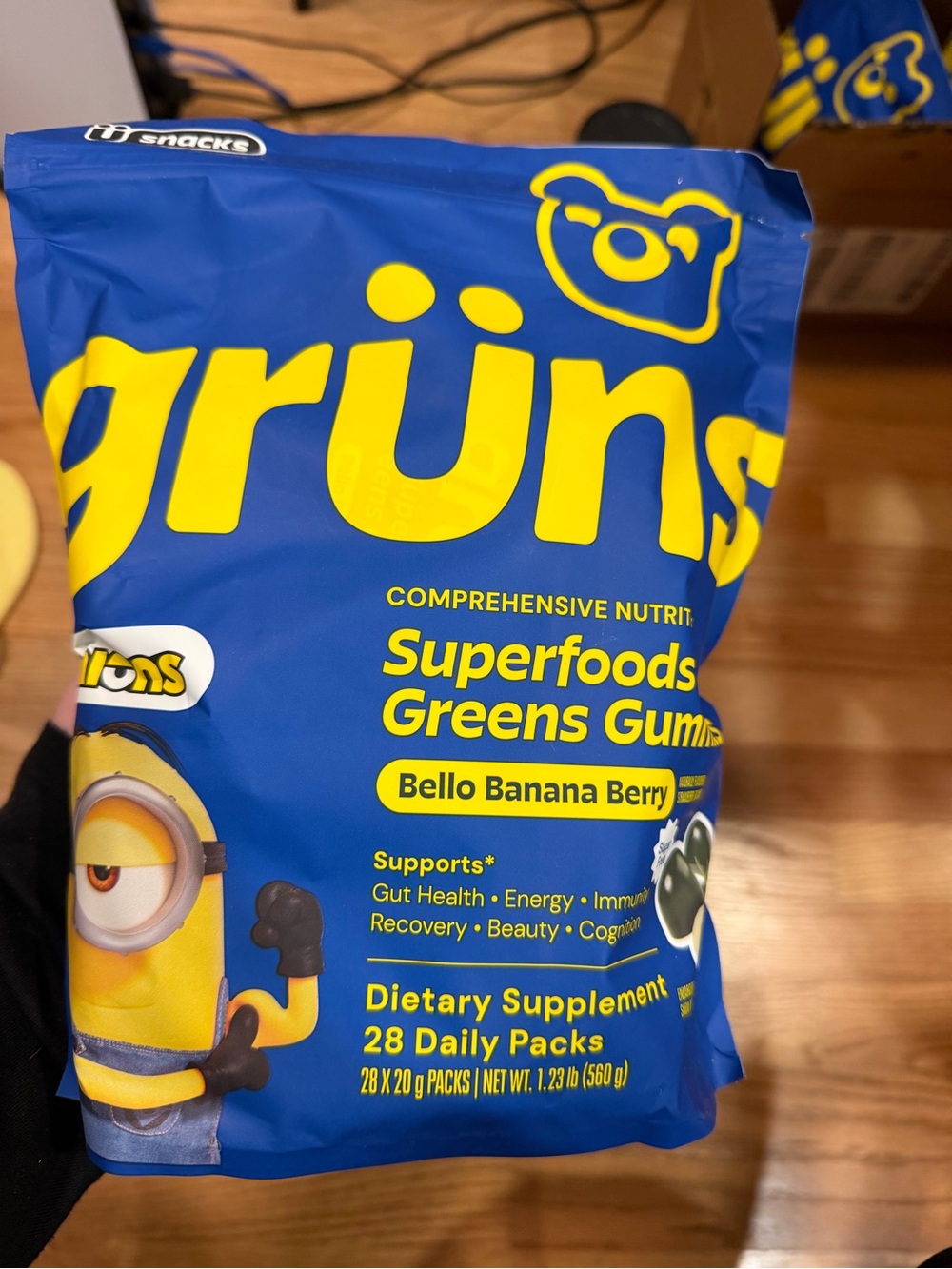 Gruns Bello Banana Berry Minion Limited Edition Flavor 28 Pack Brand New Sealed